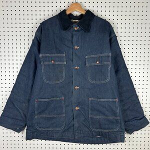 Big Mac Denim Jean Chore Jacket XL 90s Vintage Blanket Lined Work Wear Corduroy‎